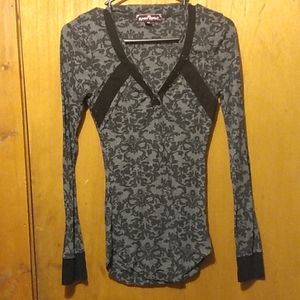 Almost Famous* Grey Soft Sexy Medium Stretch Jersey Top